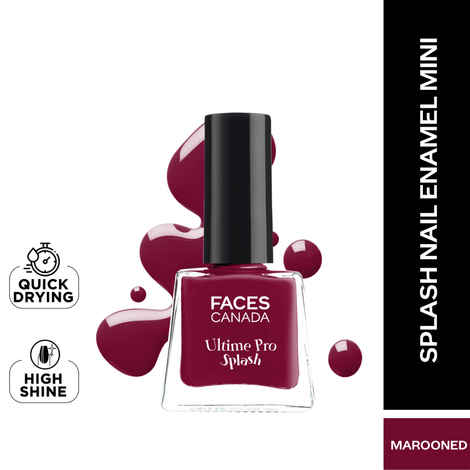 Buy FACES CANADA Ultime Pro Splash Mini Nail Enamel - Marooned 401 (5 ml) | Quick Drying | Glossy Finish | Long Lasting | No Chip Formula | High Shine Nail Polish For Women | No Harmful Chemicals - Purplle