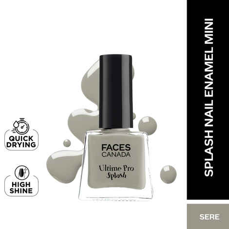 FACES CANADA Ultime Pro Splash Mini Nail Enamel - Sere 44 (5 ml) | Quick Drying | Glossy Finish | Long Lasting | No Chip Formula | High Shine Nail Polish For Women | No Harmful Chemicals