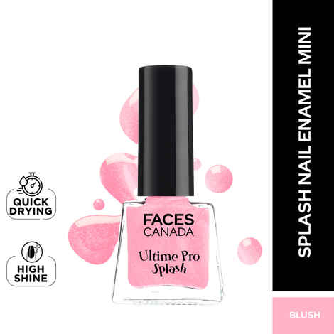 Buy FACES CANADA Ultime Pro Splash Mini Nail Enamel - Blush 105 (5 ml) | Quick Drying | Glossy Finish | Long Lasting | No Chip Formula | High Shine Nail Polish For Women | No Harmful Chemicals - Purplle