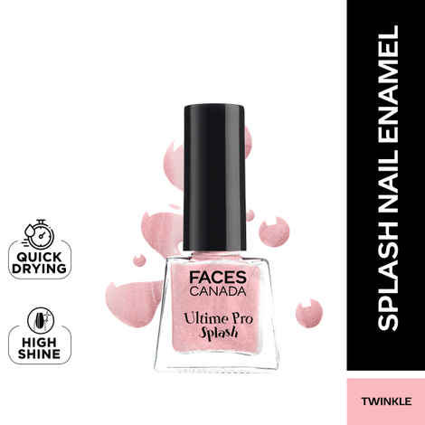 FACES CANADA Ultime Pro Splash Mini Nail Enamel - Twinkle 36 (5 ml) | Quick Drying | Glossy Finish | Long Lasting | No Chip Formula | High Shine Nail Polish For Women | No Harmful Chemicals