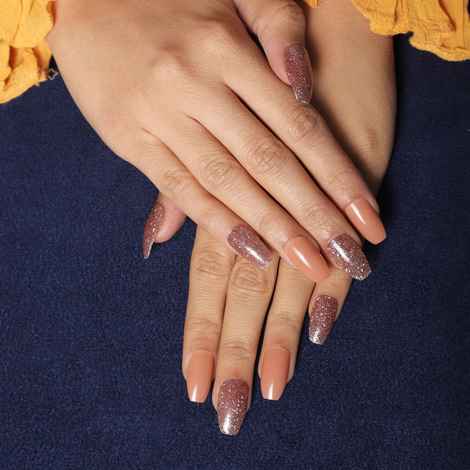 Buy Lick 28 Pcs Nude Reusable Artificial/False/Fake Nails Fake Nails Extension Nail Art - Purplle