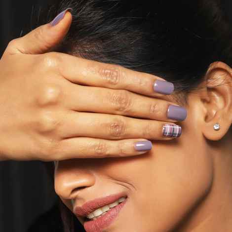 Buy Lick 30 Pcs Reusable French Manicure False/Fake Acrylic Press on Nails Extension - Purplle