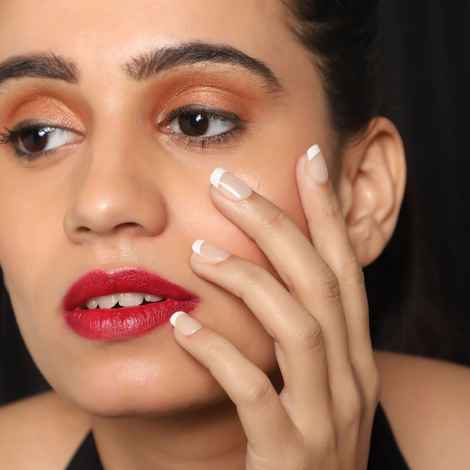 Buy Lick 24 Pcs Classic French Tips Reusable Nails Extension Fake/False Acrylic Nails - Purplle