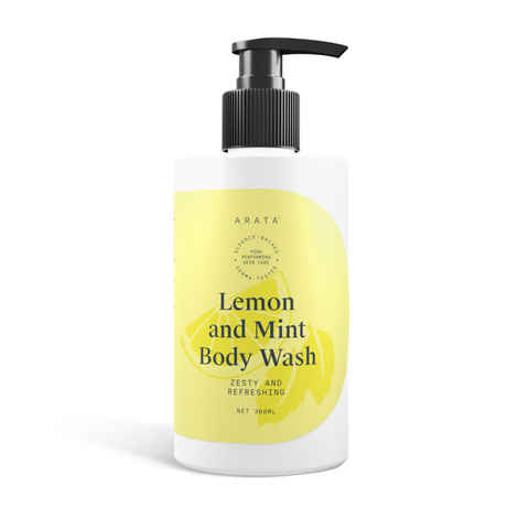 Buy Arata Refreshing Body Wash With Lemon & Mint Fragrance | Daily Refreshing Body Wash for Men & Women | Gently Cleanses | Natural, Vegan & Cruelty-Free| 300 ml - Purplle