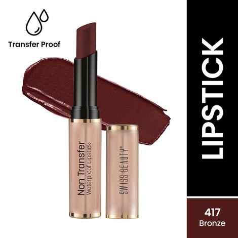 Buy Swiss Beauty Non Trasfer Lipstick - Bronze (3 gm) - Purplle