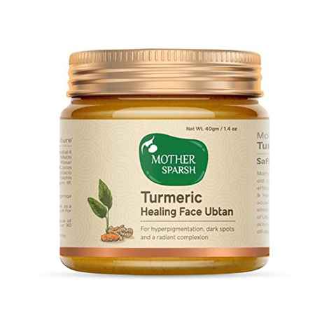 Mother Sparsh Turmeric Healing Face Ubtan Powder for Hyperpi gmentation, Dark Spots & Radiant Complexion With Saffron, Rose Petal, & Orange Peel - 40 gm