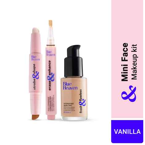 Buy Blue Heaven & Mini Face Makeup Kit | Concealer | Foundation | Highlighter & Contour | Vanilla - Purplle