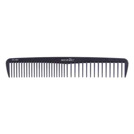 Buy Ikonic Carbon Comb CC-001 Black – Ionic Coating for Static-Free Styling, Dual Teeth for both Thick and Thin Hair Type with a firm top grip 1 pc - Purplle