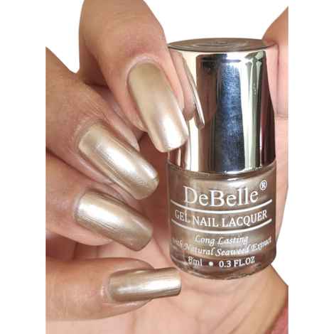 DeBelle Gel Nail Polish Chrome Beige (Metallic Beige) - 8 ml