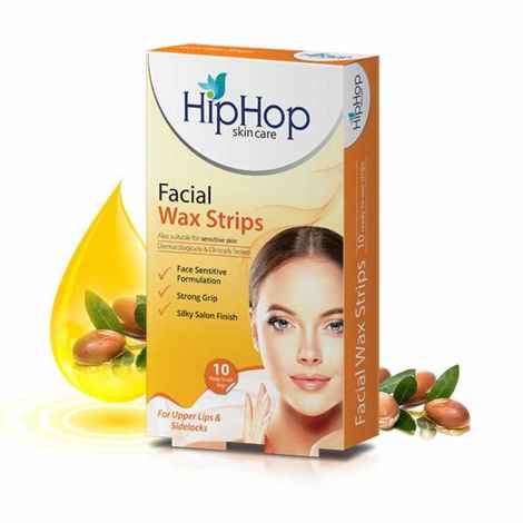 Buy HipHop Skincare Facial Wax Strips for Sensitive Skin, Face Sensitive formulation  (10 Strips) - Purplle