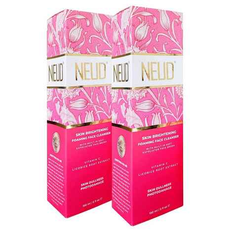 Buy NEUD Skin Brightening Foaming Face Cleanser With Vitamin C and Licorice - 2 Packs (150 ml Each) - Purplle
