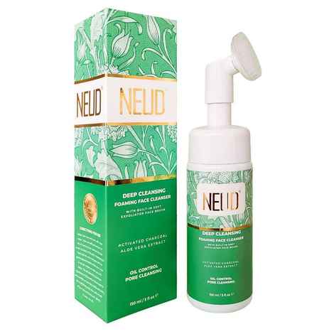Buy NEUD Deep Cleansing Foaming Face Cleanser With Activated Charcoal and Aloe Vera - 1 Pack (150 ml) - Purplle