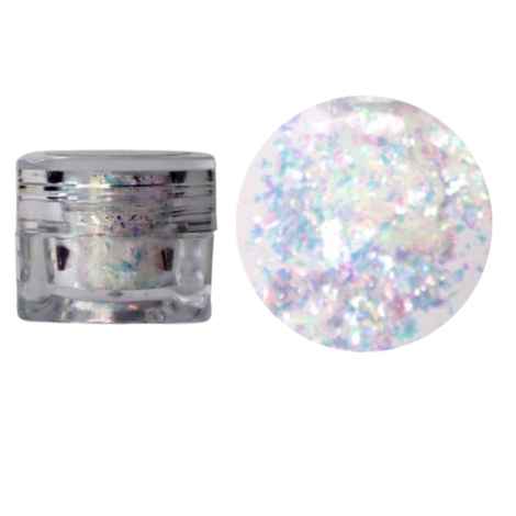 Veoni Belle Multichrome foil Glitter flakes for eyeshadow(Shade Name - Snow White Flakes)