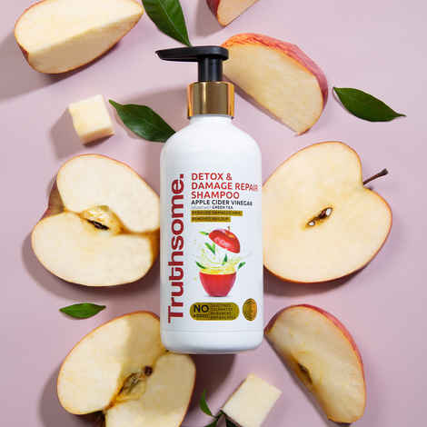 Buy Truthsome Detox & Damage Repair Shampoo with Apple Cider Vinegar & Green Tea, No Silicones, Sulphates, Parabens, Phthalates 300 ml - Purplle