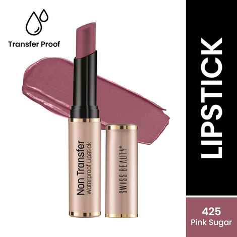 Buy Swiss Beauty Non Transfer Waterproof Lipstick 425 Pink Sugar (3 gm) - Purplle