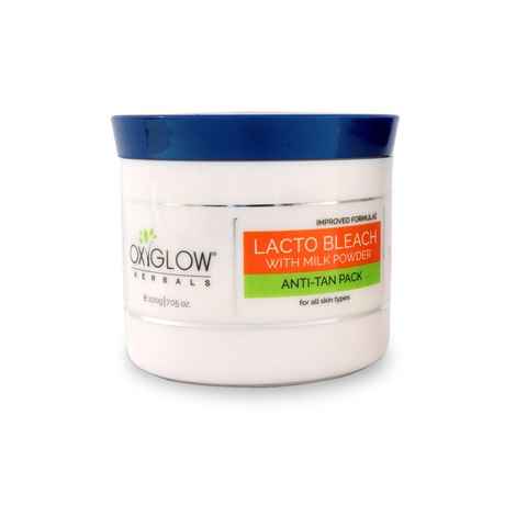 Buy OxyGlow Herbals Lacto Bleach Cream,Anti-Tan Pack,200 gm,Smooth&Even skin - Purplle