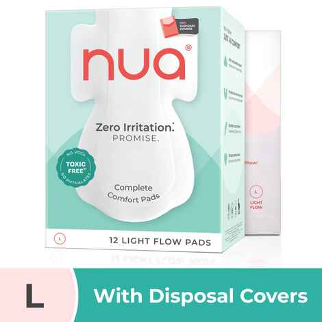 Buy Nua Complete Comfort L Pads (with Disposal Covers), 12pcs - Purplle