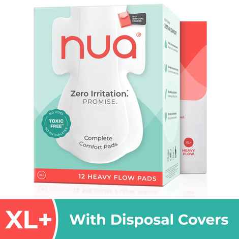 Buy Nua Complete Comfort XL+ Pads (with Disposal covers), 12 pcs - Purplle