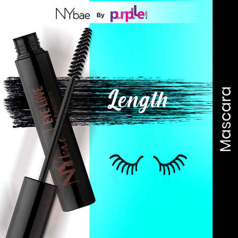 Buy NY Bae Eye Love Lengthening Mascara - Intense Black (8ml) | Volume + Length + Curl Effect | Thick Eyelashes | Smudgeproof | Dries Quickly | Eye Makeup - Purplle