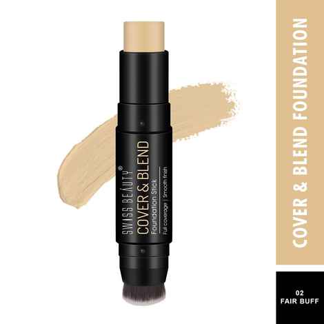 Buy Swiss Beauty Cover & Blend Stick Foundation 02 Fair Buff 12g - Purplle