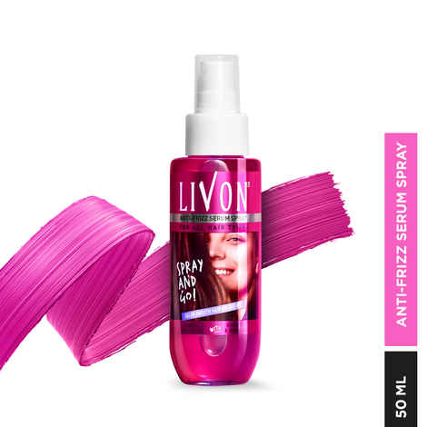 Buy Livon Hair Serum Spray for Women & Men, Smooth, Frizz free & Glossy Hair on the go, 50 ml - Purplle