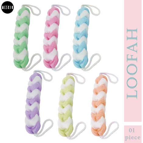 Buy MeSkin Long Loofah For Women. Bathing Sponge For Daily Purpose With Different Exotic Colors 1 Pc - Purplle