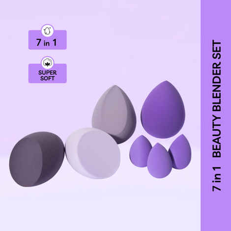 Buy Purplle Blending Queen Beauty blender - (Set of 7) - Purple (Multicolor) - Purplle