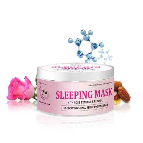 Buy TNW – The Natural Wash Sleeping Mask with Rose Extract & Retinol | For Reducing Fine Lines & Glowing Skin | Suitable for all Skin Types - Purplle