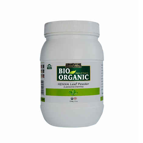 Buy Indus Valley Bio Organic Henna Leaf powder jar-(500 g) - Purplle