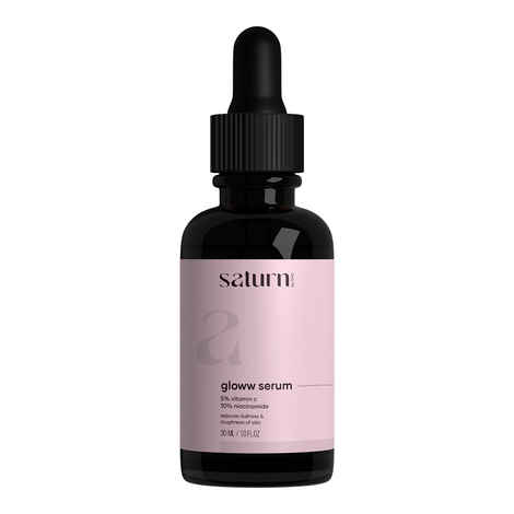 Saturn by GHC Vitamin C Face Serum With 10% Niacinamide , Cocoa Butter & Turmeric Extracts for Dry & Sensitive Skin | Chemical Free - 30 ml