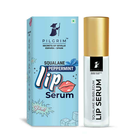 Buy Pilgrim Squalane Peppermint Lip Serum With Roll-On For Visibly Plump Lips | Hydrating Lip Serum For Dark Lips | Lip Serum With Shea Butter Moisturized & Soft Lips | Men & Women, 6 ml - Purplle