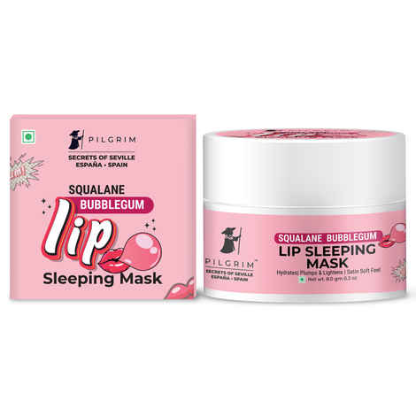 Buy Pilgrim Squalane Bubblegum Lip Sleeping Mask For Women & Men With Shea Butter For Hydrated & Soft Lips | Lip Sleeping Mask For Perfect Pout, 8 gm - Purplle