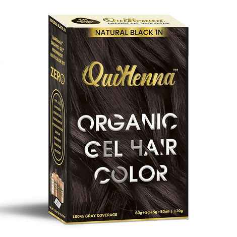Buy QuikHenna Damage Free Organic Gel Hair Color Natural Black 1N 120 gm - Purplle