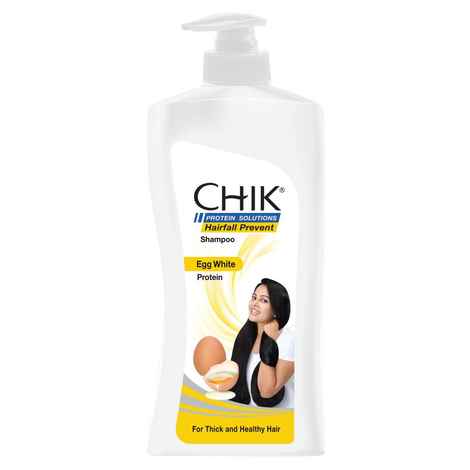 Buy CHIK PROTEIN SOLUTIONS HAIRFALL PREVENT SHAMPOO EGG WHITE PROTEIN FOR THICK AND HEALTHY HAIR 650 ML - Purplle