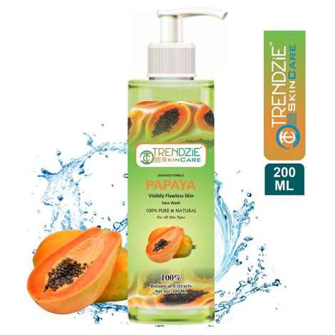 Buy TRENDZIE SKIN CARE Papaya Face Wash For Visibly Flawless Skin (200 ml) - Purplle