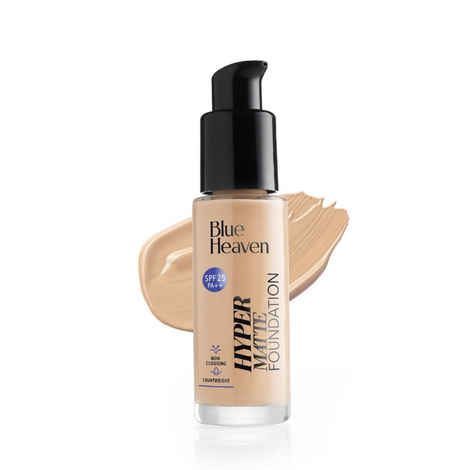 Buy Blue Heaven Hyper Matte Foundation-A 301 Honey Medium + Golden Yellow, 30 ml - Purplle