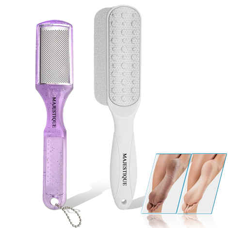 Buy Majestique Callus Remover Foot Scrubber, Foot Files Dead Skin Remover, Deluxe Pedicure Spa Treatment - 2Pcs/Multicolor - Purplle