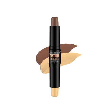 Buy Swiss Beauty Double Trouble Contour & Highlighter Stick 03 Caramel Focus (8 g) - Purplle