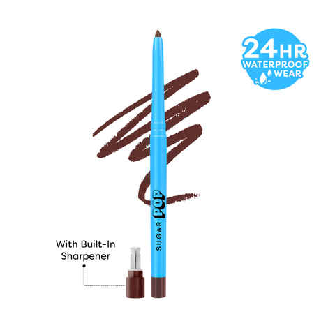 Buy SUGAR POP Longwear Matte Kajal - 03 Brown - Intense Brown Kohl Kajal | Long Lasting, Smudge Proof Pencil, Water Proof, Single Stroke Velvet Finish | Lasts Up To 24 Hours - Pack of 1 - Purplle