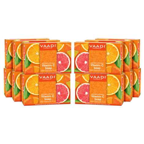Buy Vaadi Herbals Vitamin C Soap For Tan Removal & Instant Brightening (75 gms X 12) (Pack of 12) - Purplle