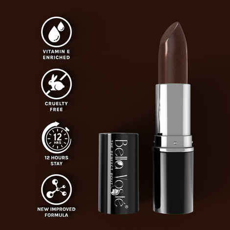 Buy Bella Voste Sheer Creme Lust Lipstick | Metallic Finish | Cruelty Free | Long Lasting Improved Formula | One Stroke Aplication | Highly Pi gmented | M05-Copper Queen | 4.2 g - Purplle