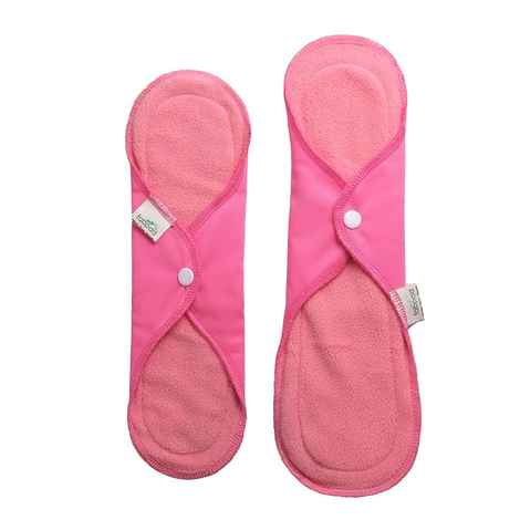 Buy FabPad Reusable Washable Sanitary Cloth Pads Napkins (Pink, Pack of 2) (Regular + Maxi Size) - Purplle