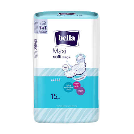 Buy Bella Maxi Soft Wings Classic Sanitary Pads 15 Pcs - Purplle