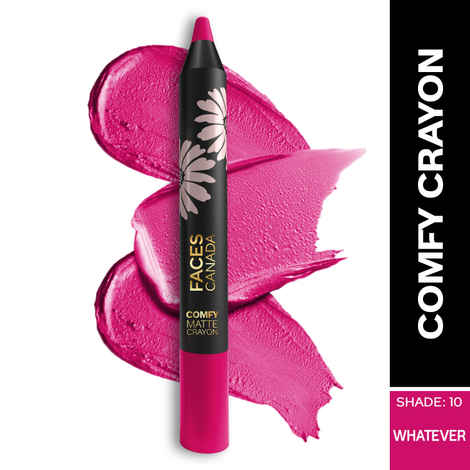 Buy FACES CANADA Comfy Matte Crayon I Creamy Matte I Chamomile & Shea Butter I Alcohol-free I Whatever 10 2.8 gm - Purplle