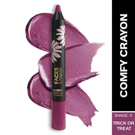Buy FACES CANADA Comfy Matte Crayon I Creamy Matte I Chamomile & Shea Butter I Alcohol-free I Trick or treat 11 2.8 gm - Purplle