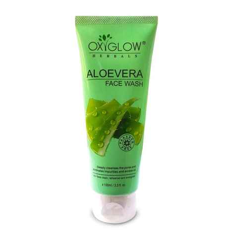Buy OxyGlow Herbals Herbals Aloevera face wash,100 gm,Skin Feels clean refreshed and energized - Purplle