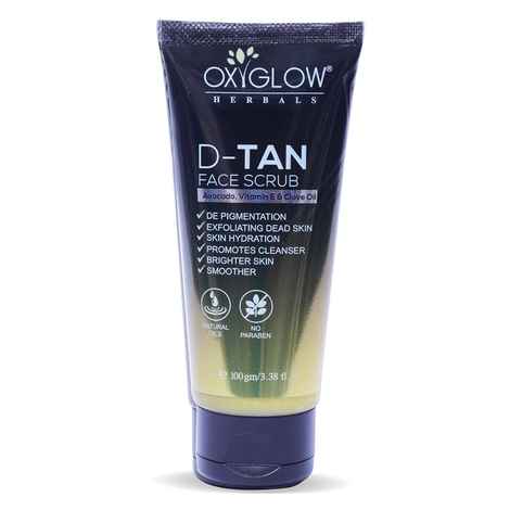 Buy OxyGlow Herbals D-TAN Scrub,100g, De-Pigmentation, Exfoliate Dead Skin - Purplle