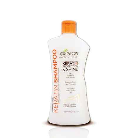Buy OxyGlow Herbals Keratin shampoo, 500 ml, Repairs dry & damaged hair - Purplle