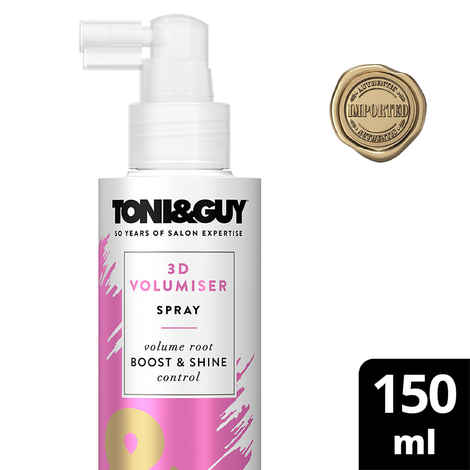 Buy Toni&Guy 3D Volumizer Spray, Volume boost, creates body and adds shine|150ml - Purplle