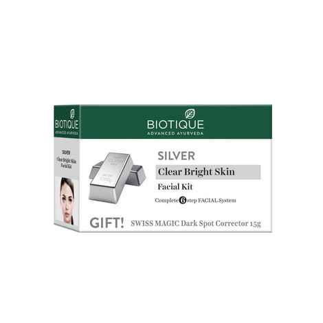 Buy Biotique Silver Facial Kit 5X10G+15G(Silver Kit) - Purplle